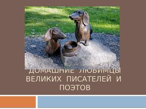 Ф 11 Домашние любимцы поэтов и писателей