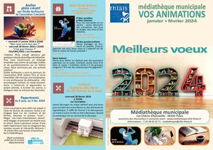 MEDIATHEQUE - ACTIONS CULTURELLES (JANVIER-FEVRIER 2024)