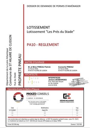 44165 Lotissement Les Prés du Stade