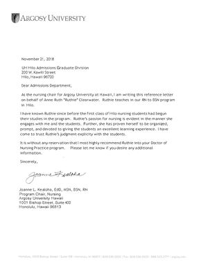 Letters Of Recommendation