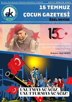 Sürmene Dursun Karabacak İlkokulu 15 Temmuz Okul Gazetesi̇