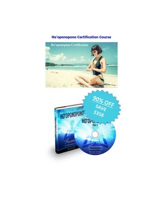 Ho'oponopono Practitioner Course - Healing with Ho'oponopono