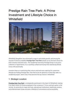 Prestige Rain Tree Park