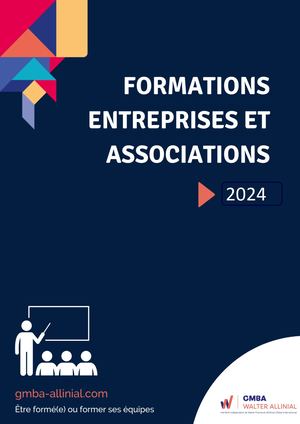 Catalogue Formations 2023 Gmba Walter Allinial