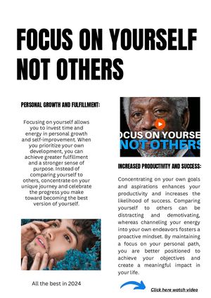 Focus On Your Self Not Others