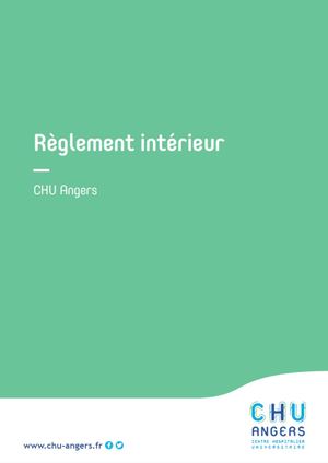 Règlement intérieur - CHU Angers
