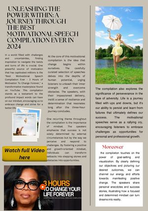 Unleashing The Power Within A Journey Through The Best Motivational Speech Compilation Ever In 2024a4 Document