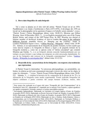 Algunas Disquisiciones Sobre Patrick Tosani Gillian Wearing Andrea Gursky Por Alfredo Fredericksen Neira