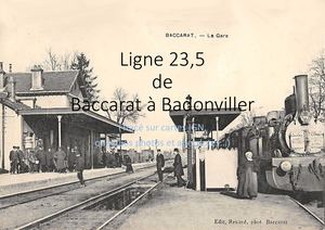 Ancienne Ligne 23,5 De Baccarat à Badonviller