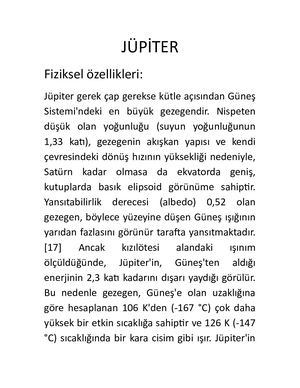 Uzaydaki̇ Gezegenler Hakkinda Bi̇lgi̇