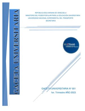Gaceta I Trimestre 2023