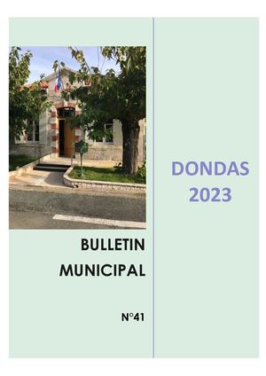 Bulletin Municipal de l'année 2023