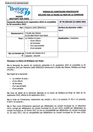 ARRETE PC 22 10031 M01