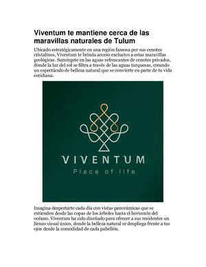 Viventum Te Mantiene Cerca De Las Maravillas Naturales De Tulum