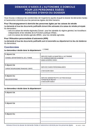 Adresse D'envoi Du Dossier