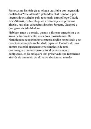 Conheça A História Dos Indígenas Nambikwaras