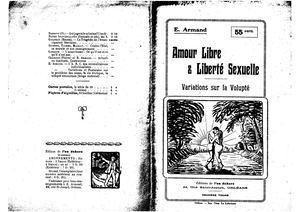 « Amour Libre et libre sexualité », d'Armand E.