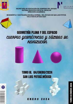 Revista Tomo Iii Cuerpos Geométricos Y Sólidos De Revolución