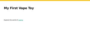 VapeVenture: Unwrapping the Excitement of My First Vape Toy