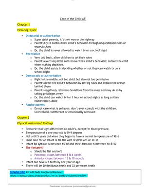 Rn Ati Peds Proctored Review