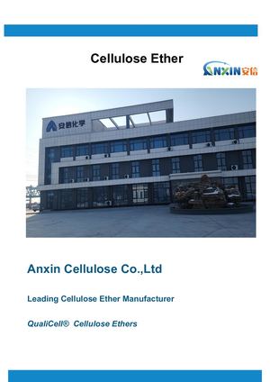 Anxin Cellulose Co.,Ltd : Cellulose ether brochure