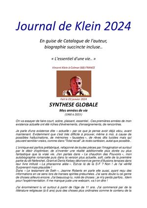 Journal de Klein, 2024