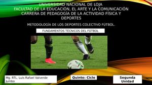 Fundamentos Técnico De Fútbol