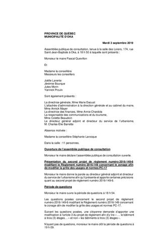 2019 09 03 - Consultation Publique