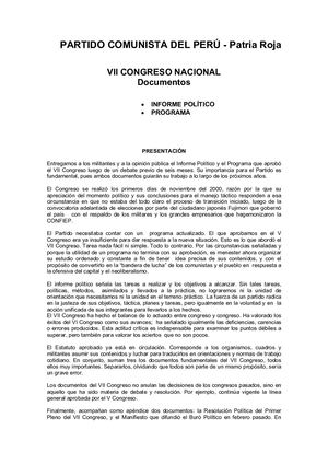 Vii Congreso Nacional