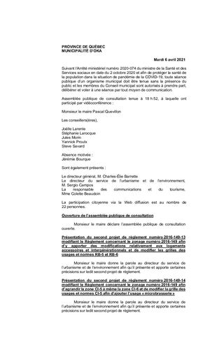 2021 04 06 - Consultation Publique