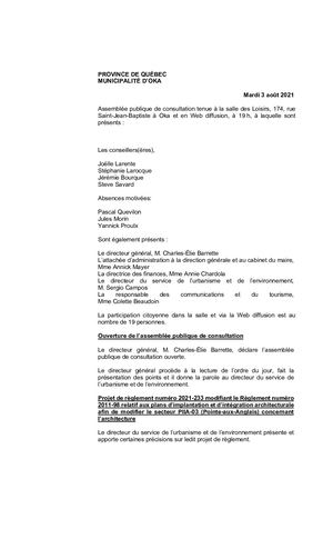 2021 08 03 - Consultation Publique