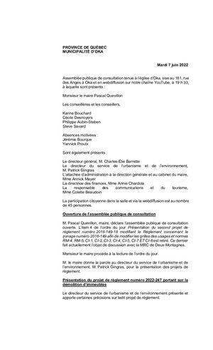 2022 06 07 - Consultation Publique