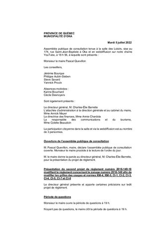 2022 07 05 - Consultation Publique