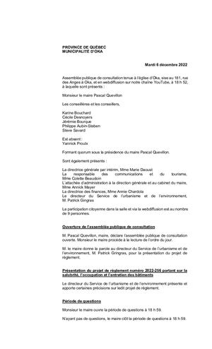 2022 12 06 - Consultation Publique