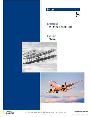 The Simple Past Tense Gic1 Unit8 Guide Book