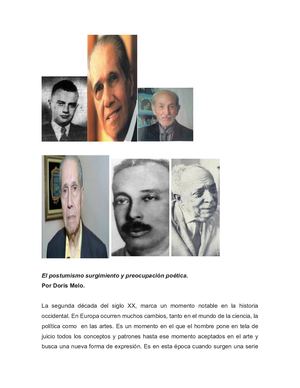El Postumismo Surgimiento Y Preocupación Poética