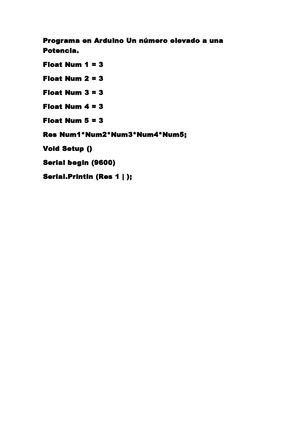 Programa En Arduino Un Número Elevado A Una Potencia