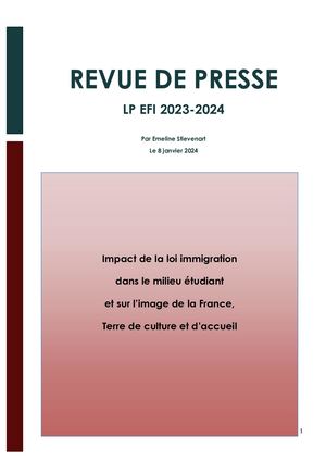 Revue De Presse Emeline Stievenart