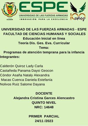 Programas de atención temprana para la infancia