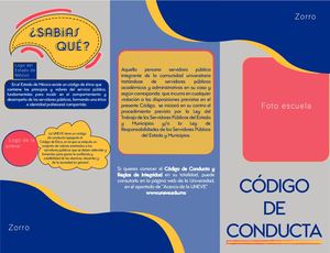 Tríptico de código de conducta