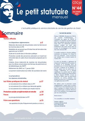 Le Petit Statutaire Décembre 2023