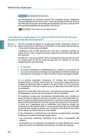 Extrait RDS Annulation congés payés