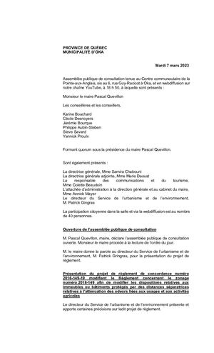 2023 03 07 - Consultation Publique