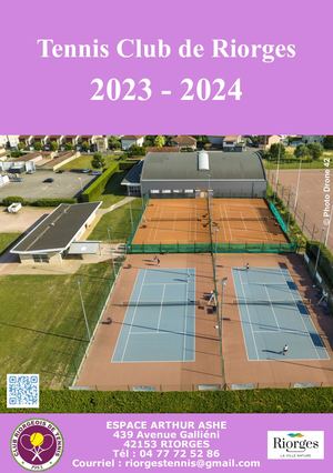 Plaquette 2023-2024 du Tennis Club de Riorges