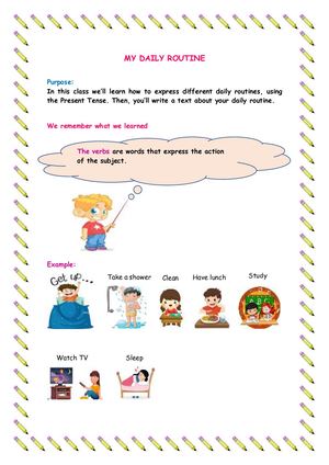 My Daily Routine Class