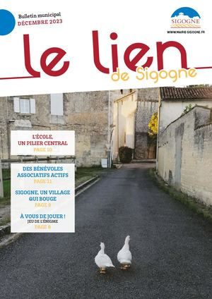 Bulletin Le lien de Sigogne Decembre 2023