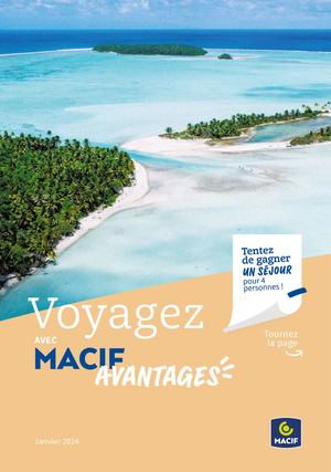 Macif Avantages Catalogue Voyages Janvier 2024