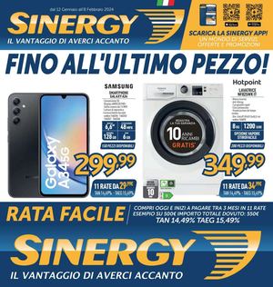 Volantino SINERGY FINO ALL'ULTIMO PEZZO - valido dal 12 Gennaio all'8 Febbraio