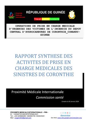 Rapport Synthese Operations Médicales Sur Le Terrain Commission Santé (1)