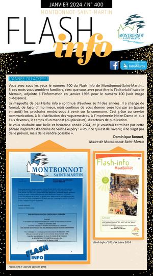 Flash info n°400 janvier 2024